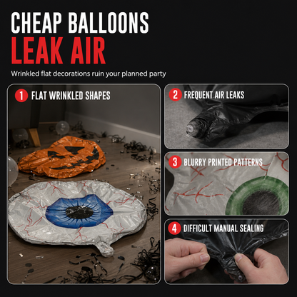 🎃 Giant 22" 4D Eyeball Balloons | Creepy Halloween Party Decorations for Spooky Home & Garden