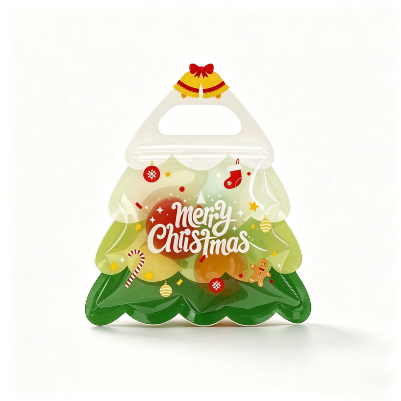 🎁🎄Christmas Sale 50% OFF!💞50K+ SOLD!⏳✨Cute Christmas Tree Transparent Gift Bag with Handle