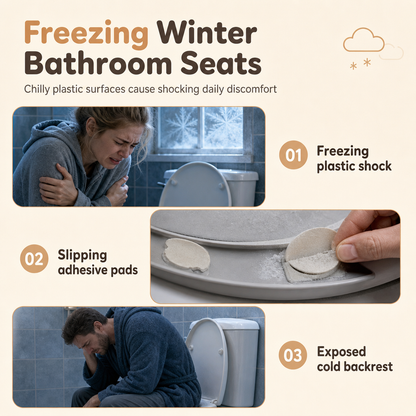 Washable Thickened Plush Toilet Seat Cover