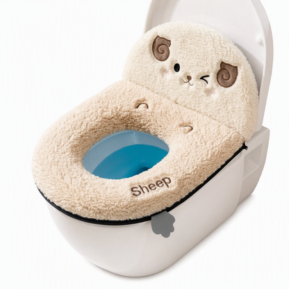 Washable Thickened Plush Toilet Seat Cover