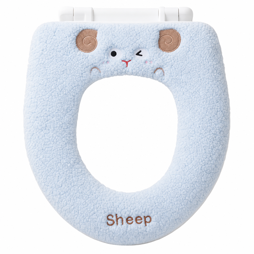 Washable Thickened Plush Toilet Seat Cover