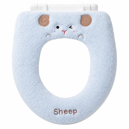 Washable Thickened Plush Toilet Seat Cover