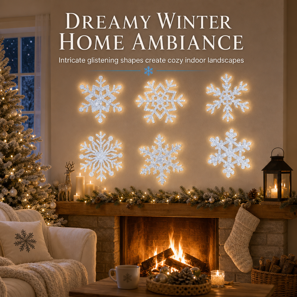🎁🎄Christmas Sale 50% OFF!💞50K+ SOLD!⏳✨Glowing Snowflake Night Light Wall Stickers