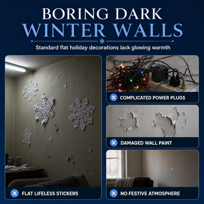 🎁🎄Christmas Sale 50% OFF!💞50K+ SOLD!⏳✨Glowing Snowflake Night Light Wall Stickers
