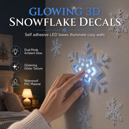 🎁🎄Christmas Sale 50% OFF!💞50K+ SOLD!⏳✨Glowing Snowflake Night Light Wall Stickers
