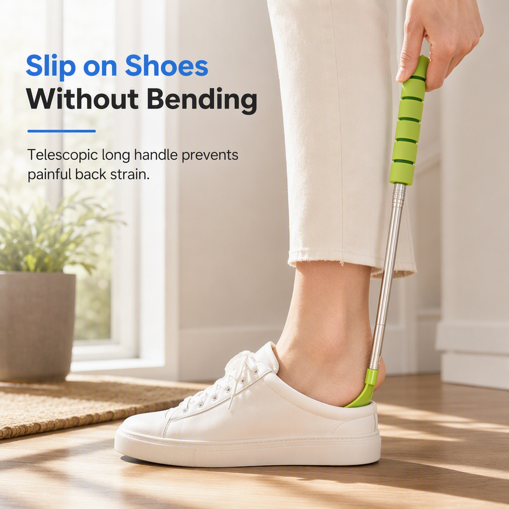 🎁BUY 1 GET 1 FREE!🎁Telescopic Stainless Steel Long-Handle Shoe Horn
