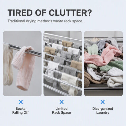 Universal Multi-Purpose Space-Saving Sock Hanger