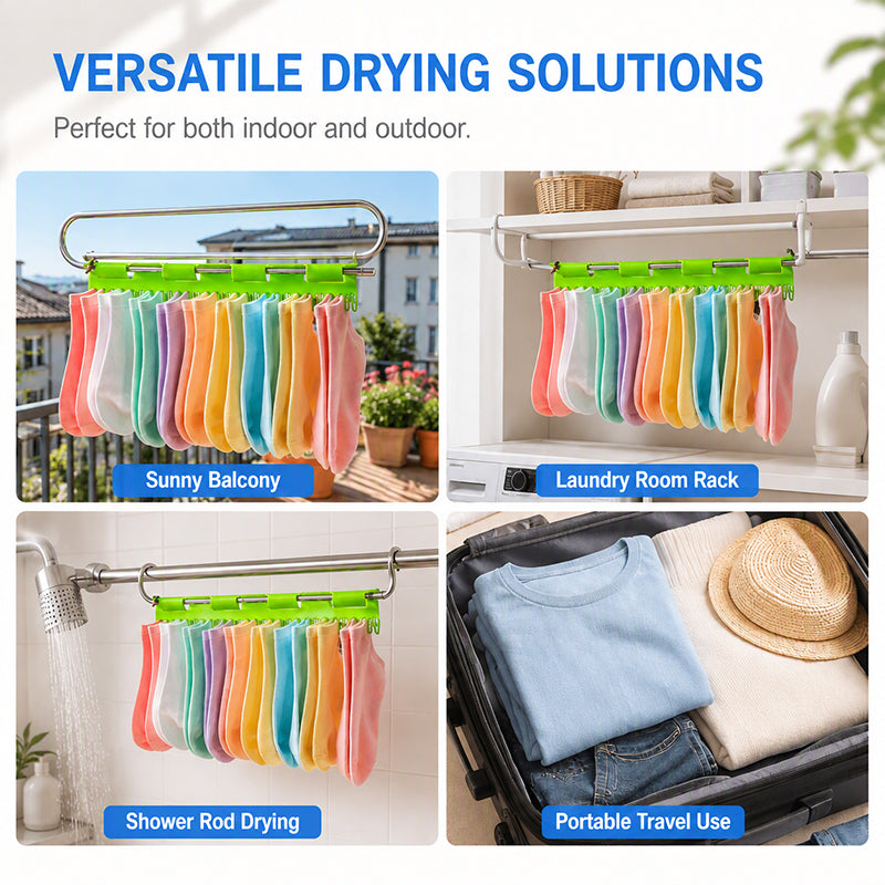 Universal Multi-Purpose Space-Saving Sock Hanger