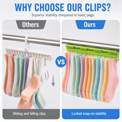 Universal Multi-Purpose Space-Saving Sock Hanger