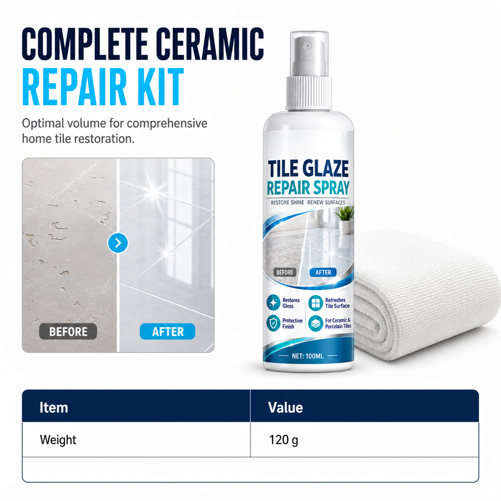✨🏠 Ceramic Tile Repair Spray – Refresh Fine Scratches & Restore Gloss