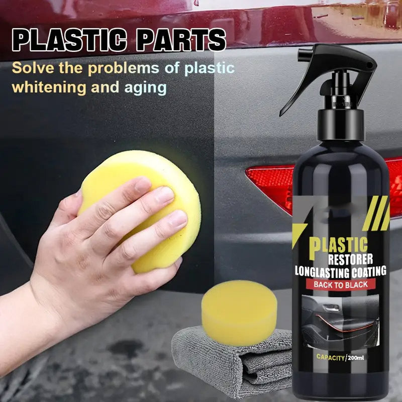 🔥50% Off for a Limited Time🔥!🏆Professional Reinforcing Agent for Refurbishing Automotive Interior and Exterior Plastic Parts.Quick & Long-Lasting Black Plastic Trim Restorer