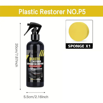 🔥50% Off for a Limited Time🔥!🏆Professional Reinforcing Agent for Refurbishing Automotive Interior and Exterior Plastic Parts.Quick & Long-Lasting Black Plastic Trim Restorer