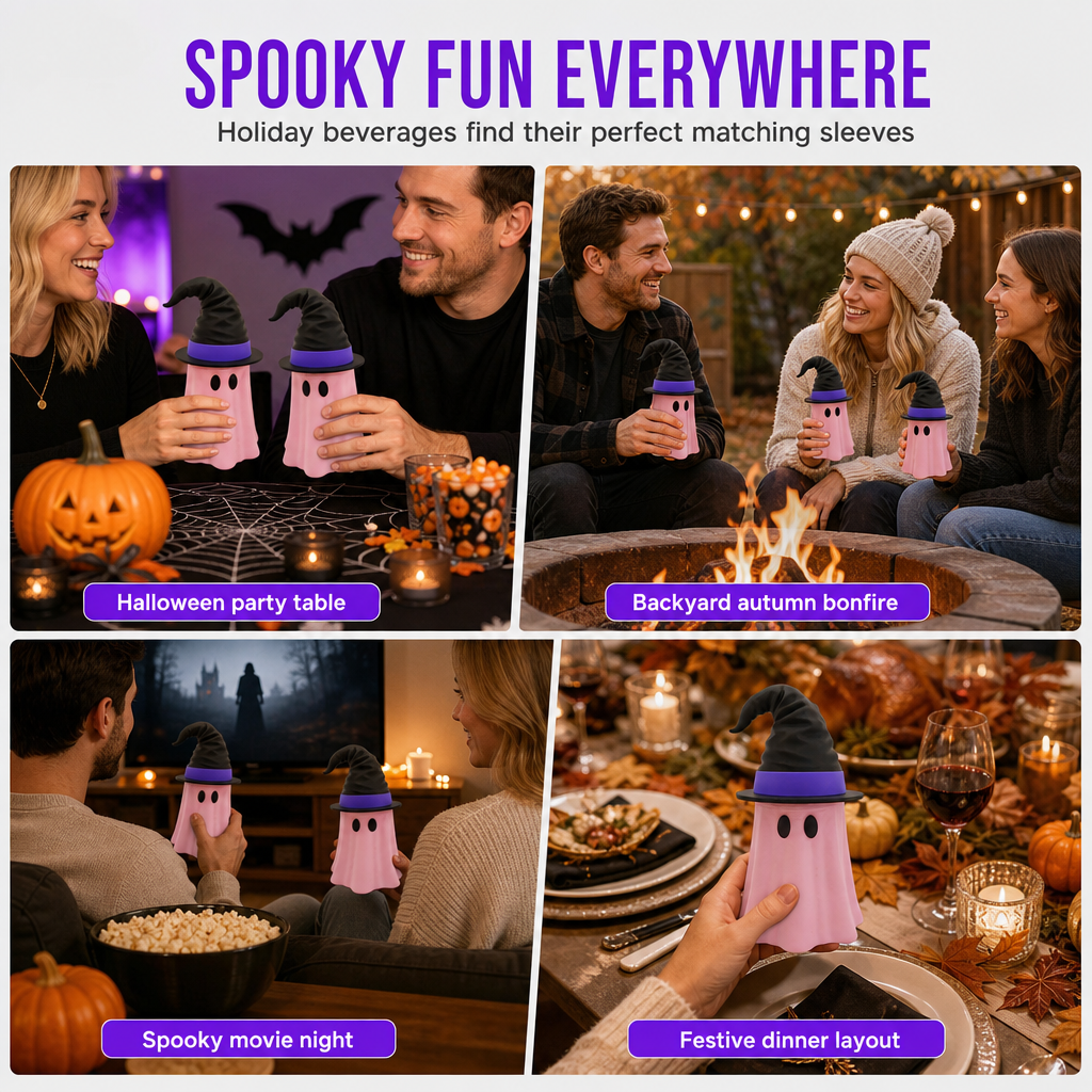 3D Printed Halloween Can Holder with Witch Hat Lid