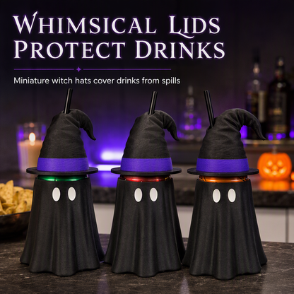 3D Printed Halloween Can Holder with Witch Hat Lid