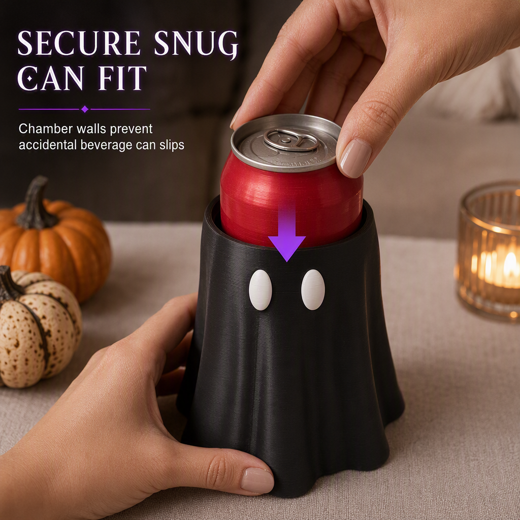 3D Printed Halloween Can Holder with Witch Hat Lid