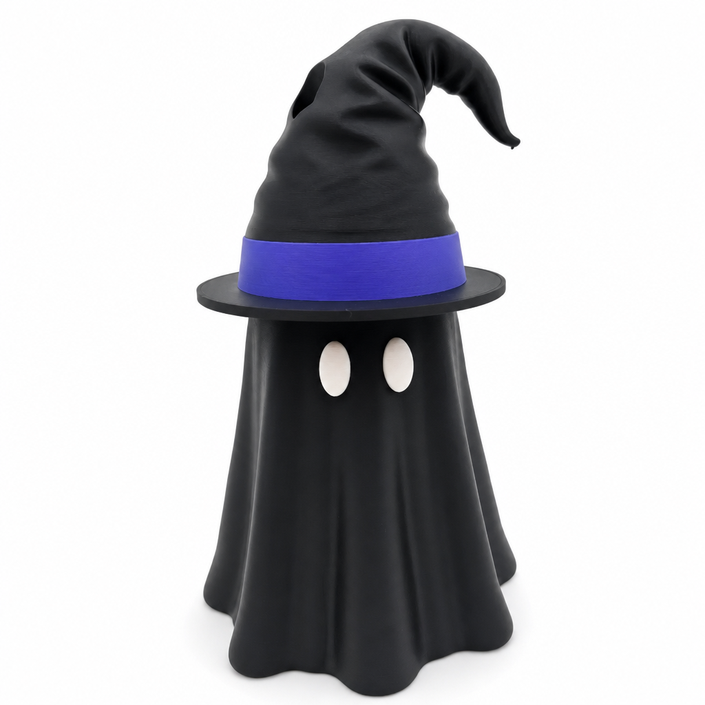 3D Printed Halloween Can Holder with Witch Hat Lid
