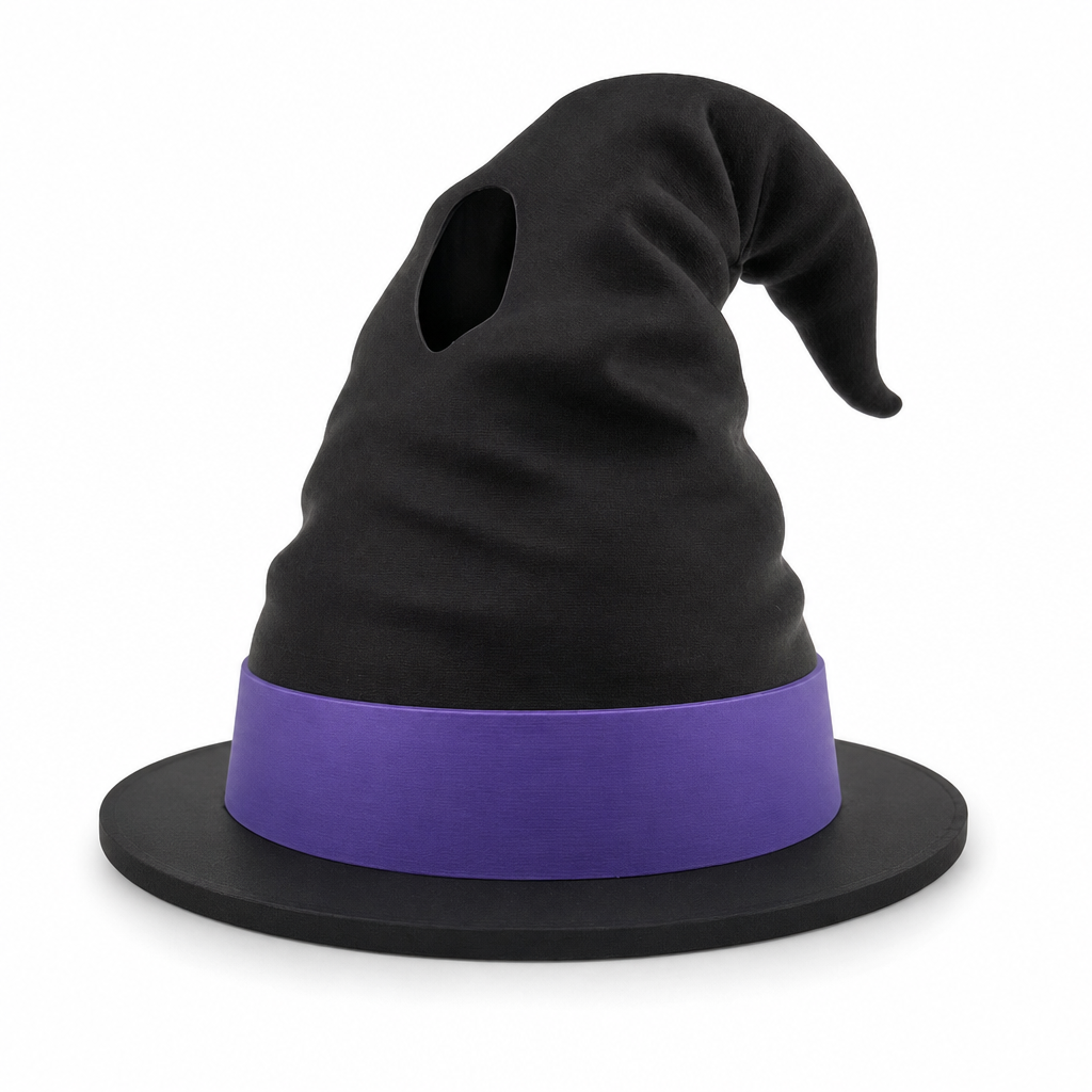 3D Printed Halloween Can Holder with Witch Hat Lid