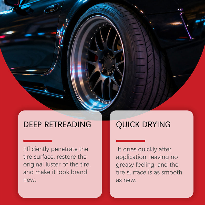 🛞✨ Tire Shine Balm with Sponge – Restore a Deep Black Finish