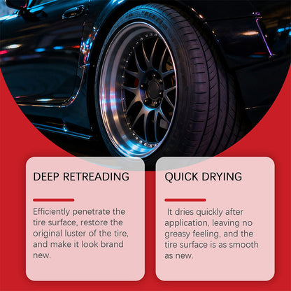 🛞✨ Tire Shine Balm with Sponge – Restore a Deep Black Finish