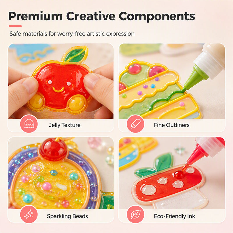 🎨✨ DIY Jelly Sticker Kit for Kids – Draw, Create, Peel & Decorate