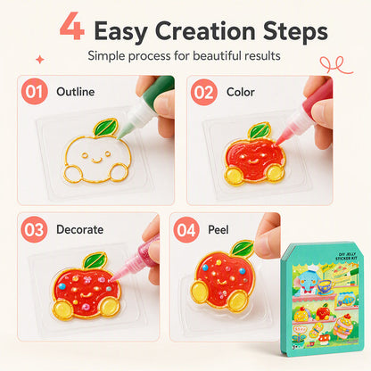 🎨✨ DIY Jelly Sticker Kit for Kids – Draw, Create, Peel & Decorate