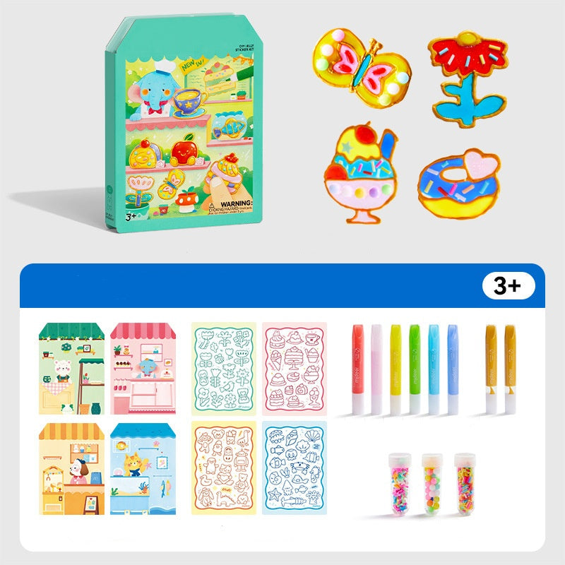 🎨✨ DIY Jelly Sticker Kit for Kids – Draw, Create, Peel & Decorate