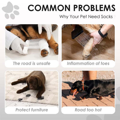 🔥 Limited-time 50% off 🔥 Adjustable dog boots with straps – paw protection