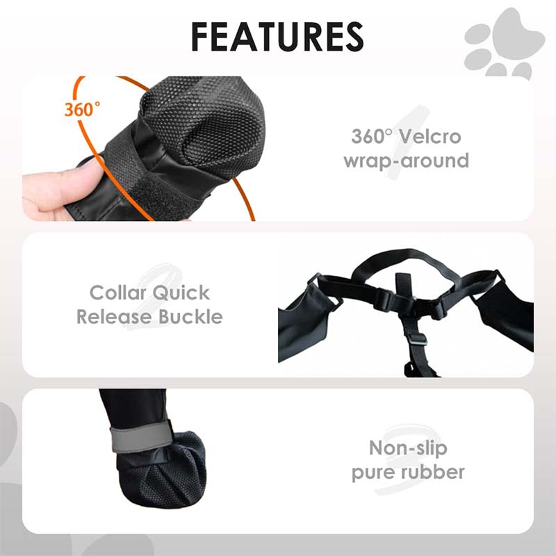 🔥 Limited-time 50% off 🔥 Adjustable dog boots with straps – paw protection