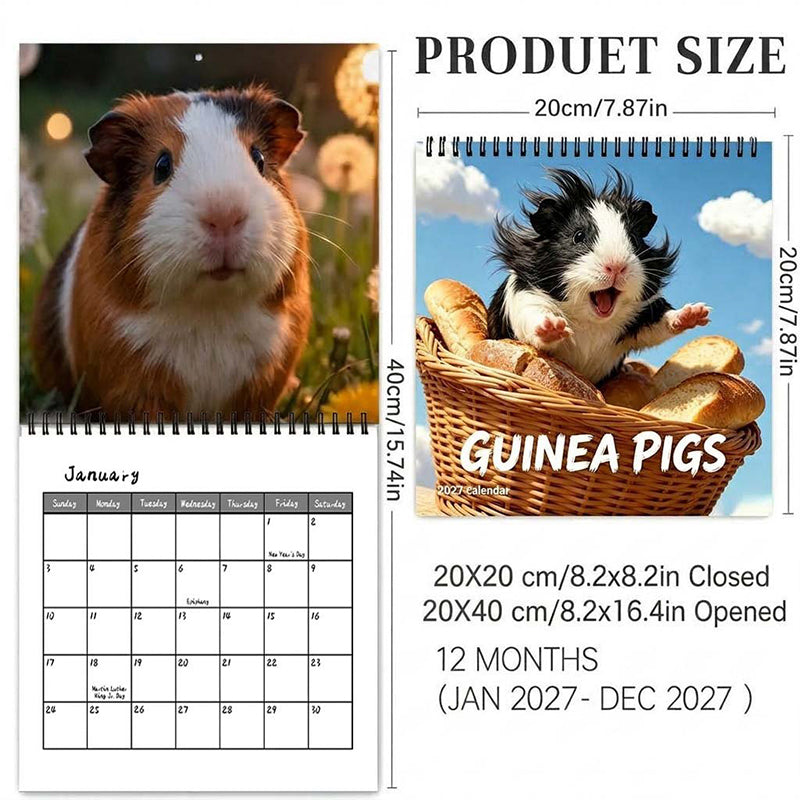 🎁🎄Christmas Sale 50% OFF!💞50K+ SOLD!⏳✨Adorable Guinea Pig Wall Calendar