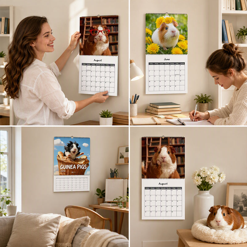 🎁🎄Christmas Sale 50% OFF!💞50K+ SOLD!⏳✨Adorable Guinea Pig Wall Calendar