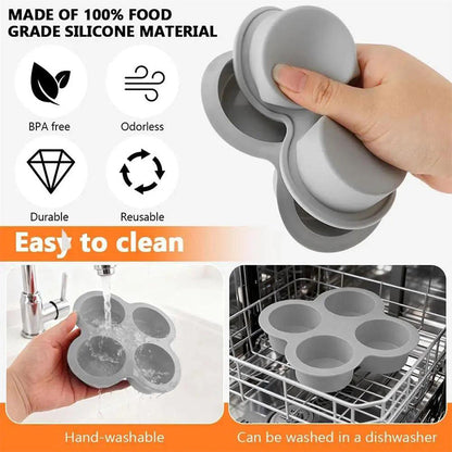 4-Cavity Silicone Cake Baking Mold