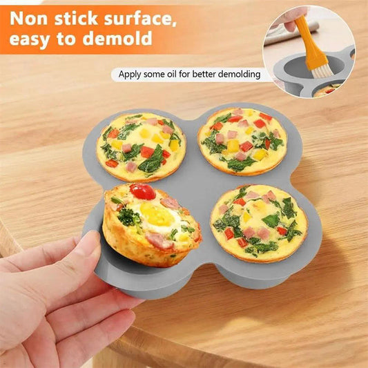 4-Cavity Silicone Cake Baking Mold