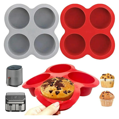 4-Cavity Silicone Cake Baking Mold