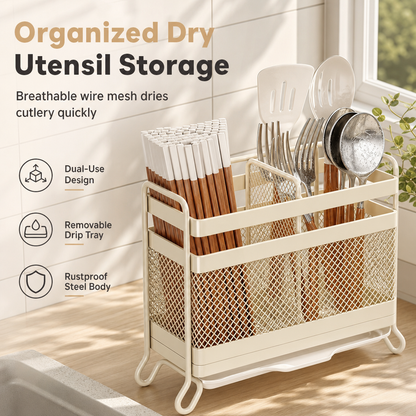 Wall-Mounted Kitchen Utensil Holder