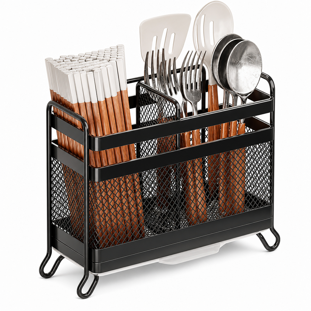 Wall-Mounted Kitchen Utensil Holder