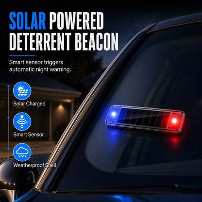 Solar-Powered Car Simulation Anti-Theft Warning Light