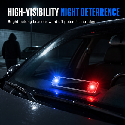 Solar-Powered Car Simulation Anti-Theft Warning Light