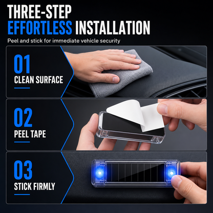 Solar-Powered Car Simulation Anti-Theft Warning Light