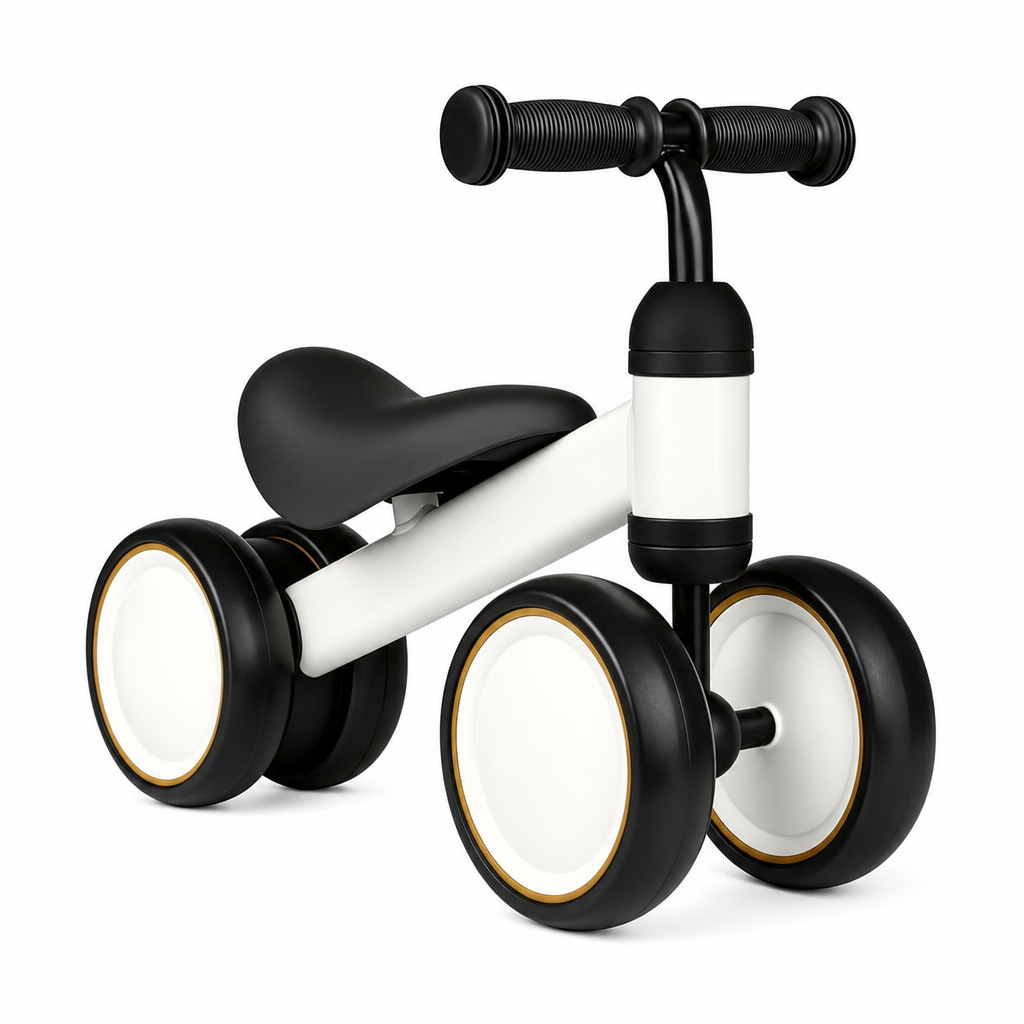 Kids 4-Wheel Balance Bike Ride-On Toy