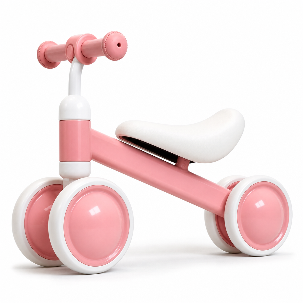 Kids 4-Wheel Balance Bike Ride-On Toy
