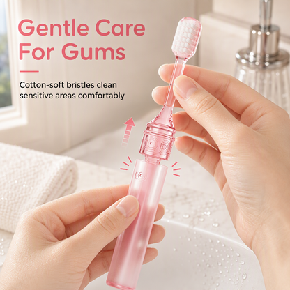 2-Piece Portable Travel Detachable Toothbrush Set
