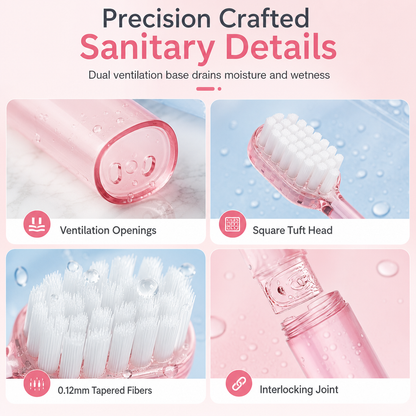 2-Piece Portable Travel Detachable Toothbrush Set
