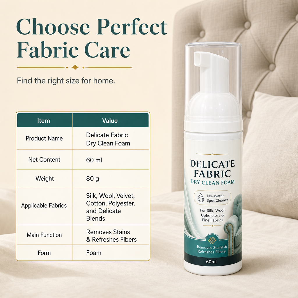 Waterless Fabric Cleaning Foam 60ml and Towel Set