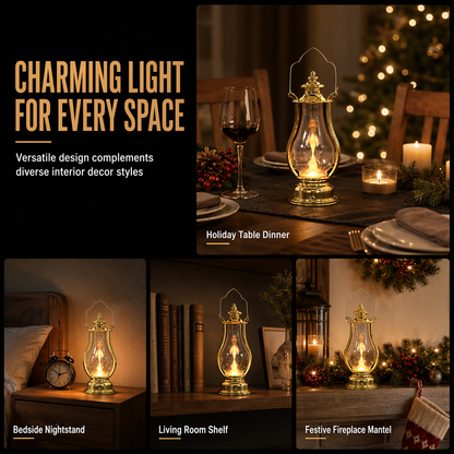 ⏳Limited-time 50% off⏰Vintage LED Decorative Lantern | Heat-Free Simulated-Flicker Flame for a Retro Ambiance🕯️🏮