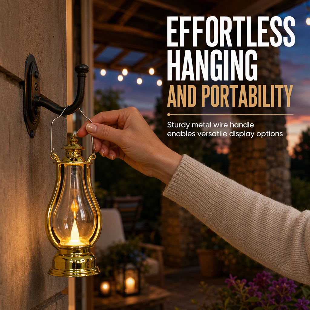 ⏳Limited-time 50% off⏰Vintage LED Decorative Lantern | Heat-Free Simulated-Flicker Flame for a Retro Ambiance🕯️🏮
