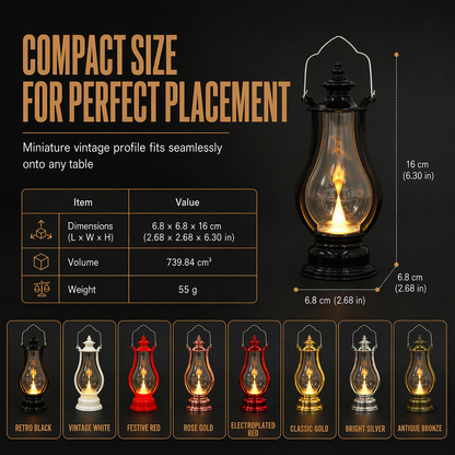 ⏳Limited-time 50% off⏰Vintage LED Decorative Lantern | Heat-Free Simulated-Flicker Flame for a Retro Ambiance🕯️🏮