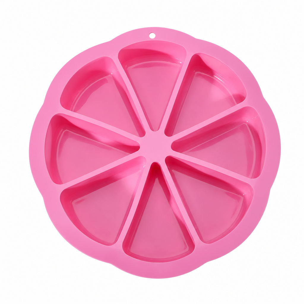🍰 8-Cavity Triangle Silicone Cake Mold | 23cm