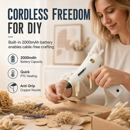 🔫 Cordless Hot Glue Gun – 60-Minute DIY Freedom