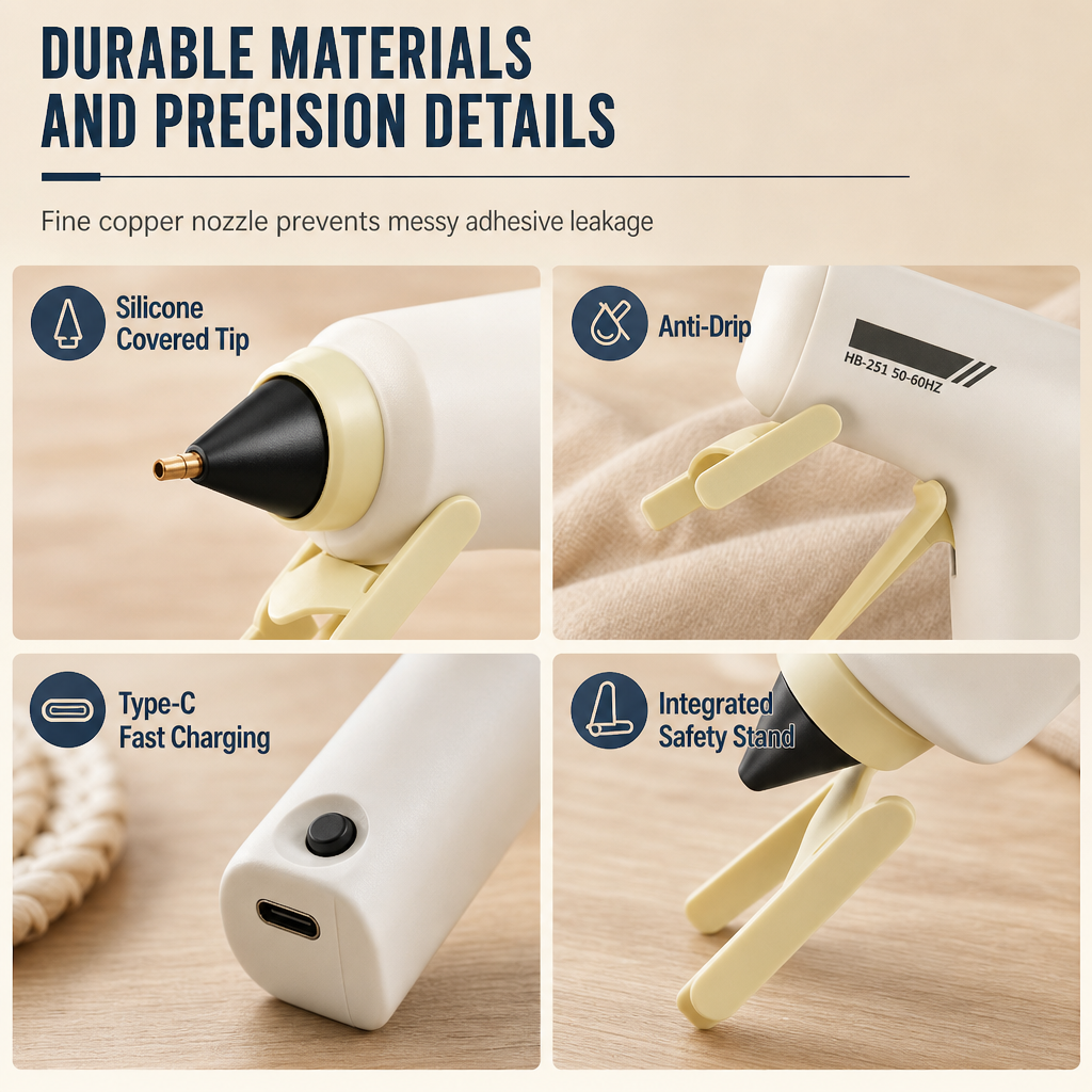 🔫 Cordless Hot Glue Gun – 60-Minute DIY Freedom