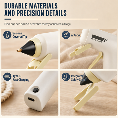 🔫 Cordless Hot Glue Gun – 60-Minute DIY Freedom